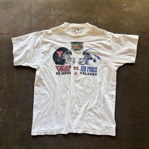 Vintage 1995 Texas Tech vs Air Force Football T-Shirt USA XL College Graphic
